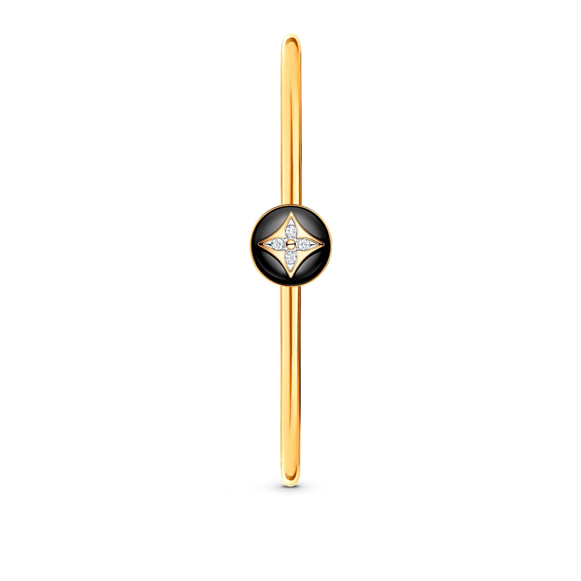  Discontinued Product Obs 12 Color Blossom Open Bangle, Yellow Gold, White Gold, Onyx And Diamonds | Louis Vuitton ® (Product zoom)