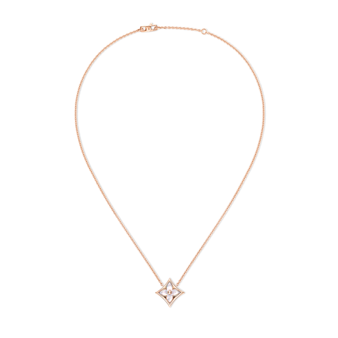 Categories All Fine Jewelry Color Blossom star pendant, pink gold and white mother-of-pearl | Louis Vuitton ® (Product zoom)