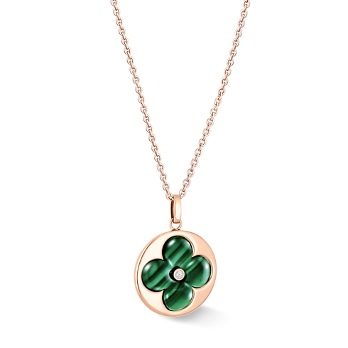Categories All Fine Jewelry Color Blossom XL Sun Medallion, Pink Gold, Malachite and Diamond | Louis Vuitton ® (Product zoom)