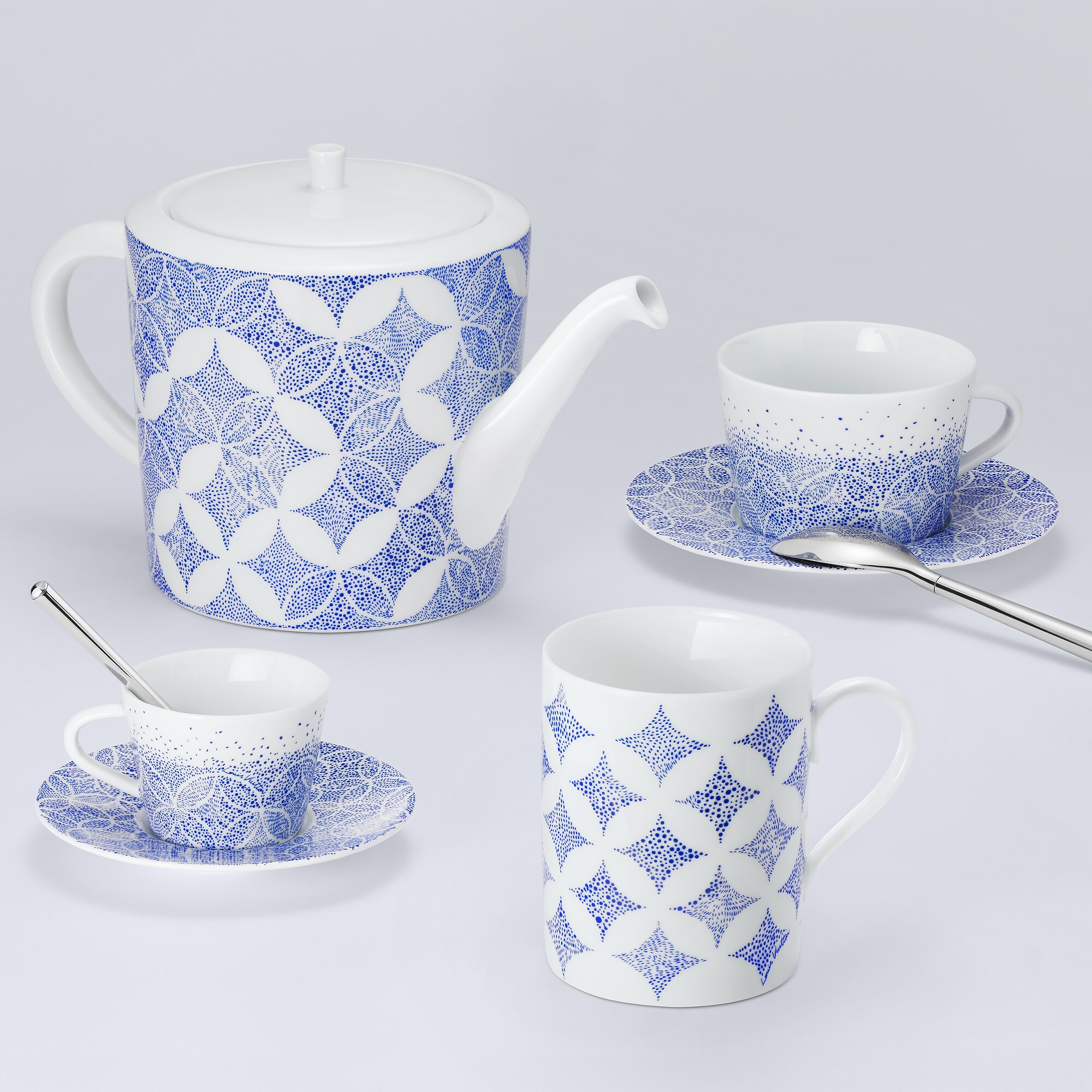 Constellation Set of 2 Coffee Cups and Saucers