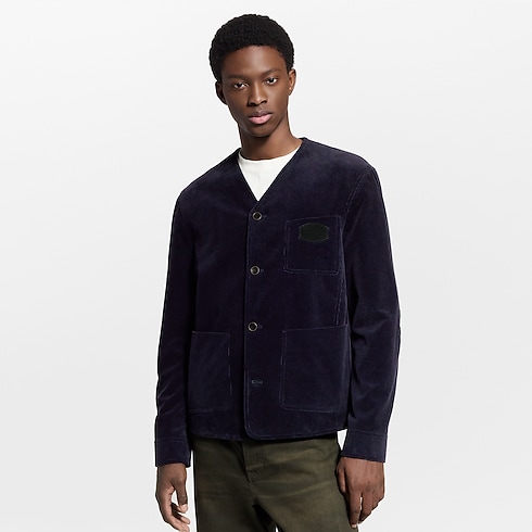 Ready-to-Wear Blazers and Jackets Corduroy Collarless Jacket | Louis Vuitton ® (Product zoom)