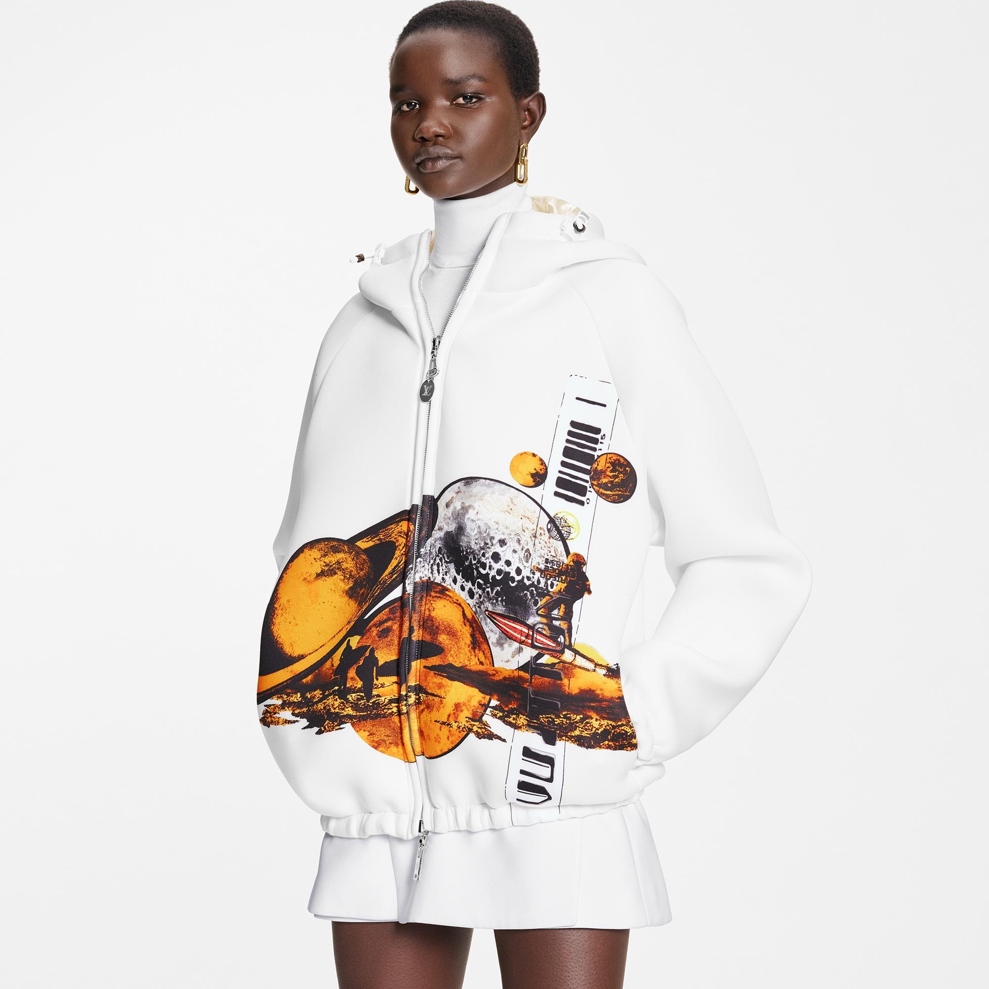  Discontinued Product Obs 7 Cosmic Surfer Print Parka | Louis Vuitton ® (Product zoom)