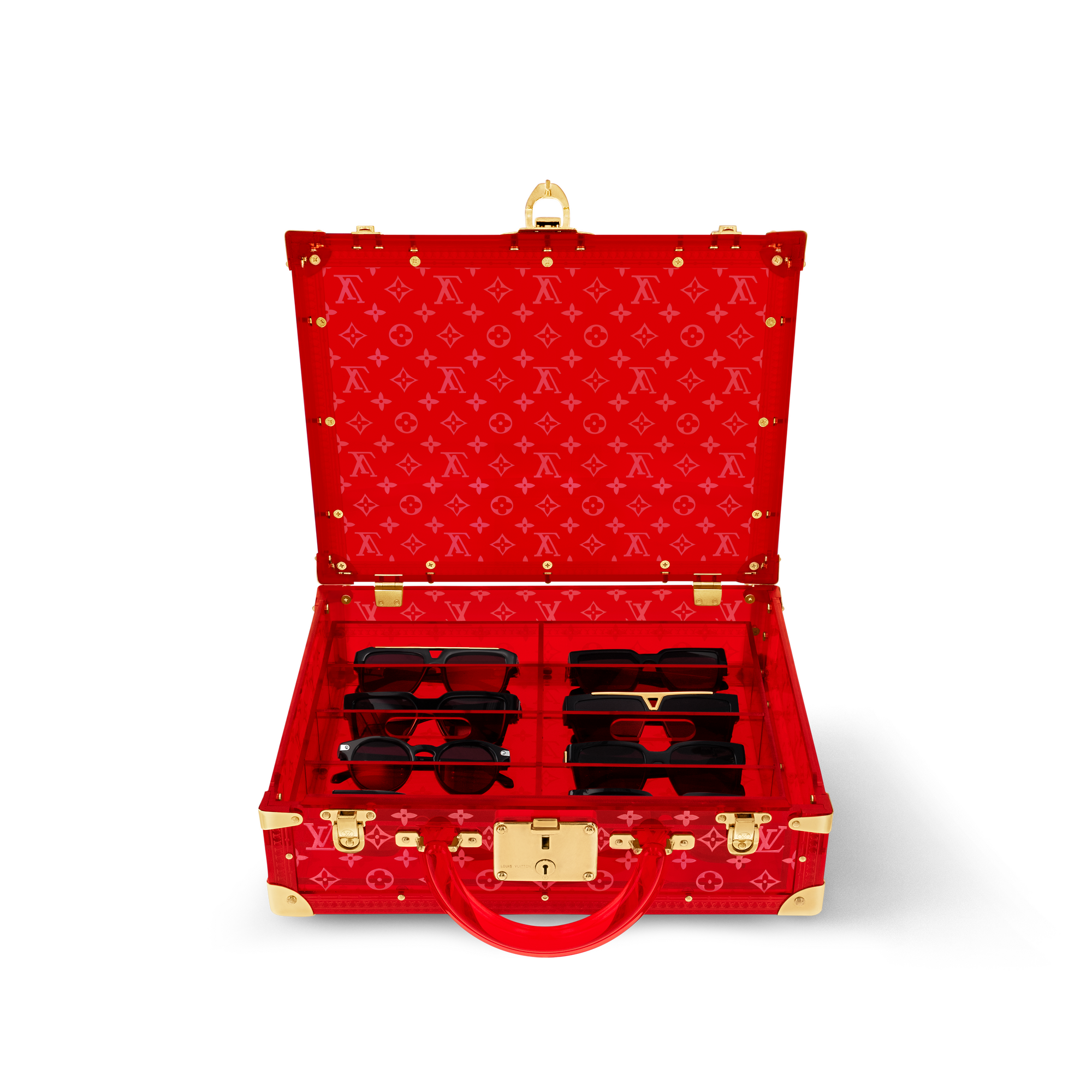 High End Leathers Trunks and Boxes Trunks and Suitcases Cotteville Lunettes Seethrough Red | Louis Vuitton ® (Product zoom)