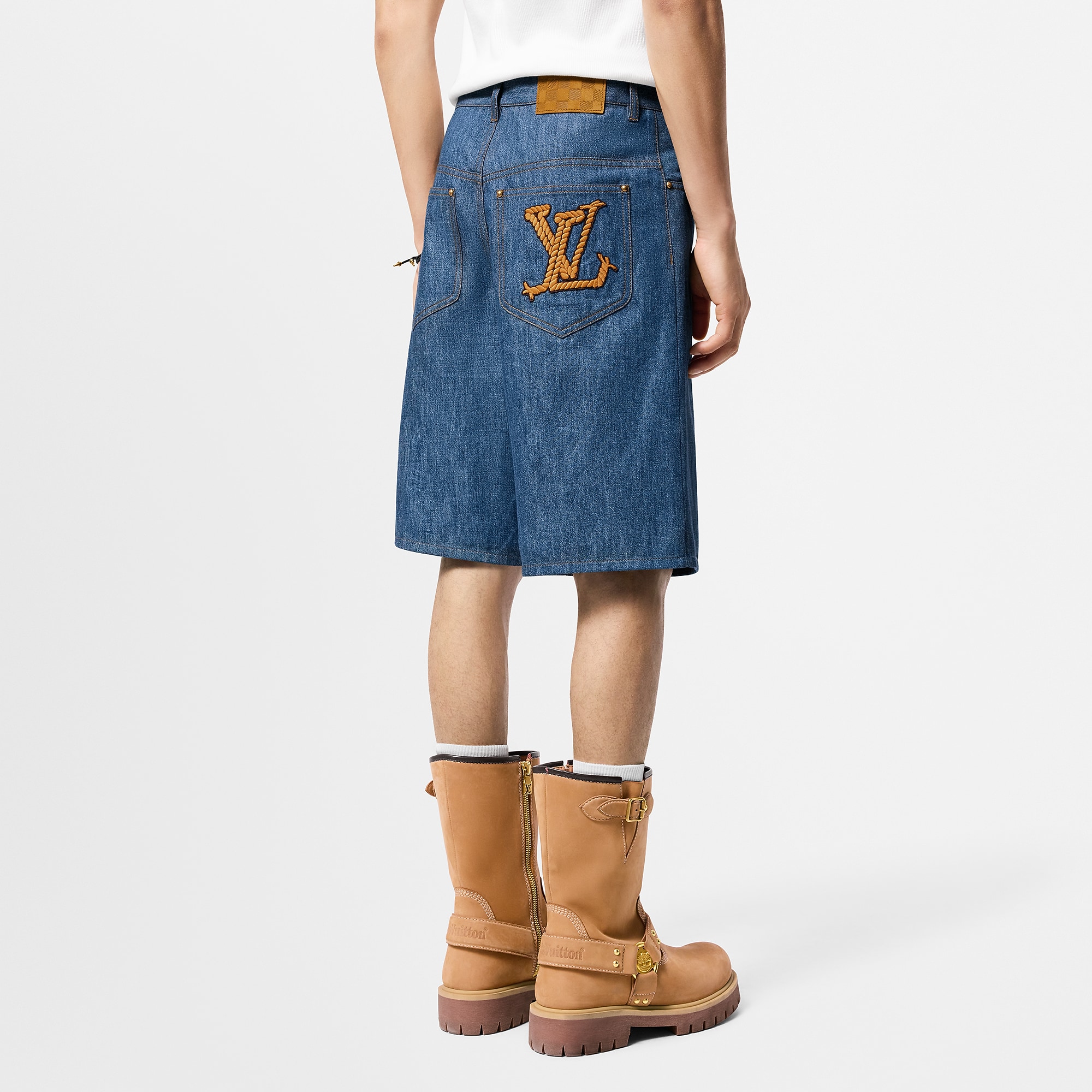 Cotton Chambray Shorts