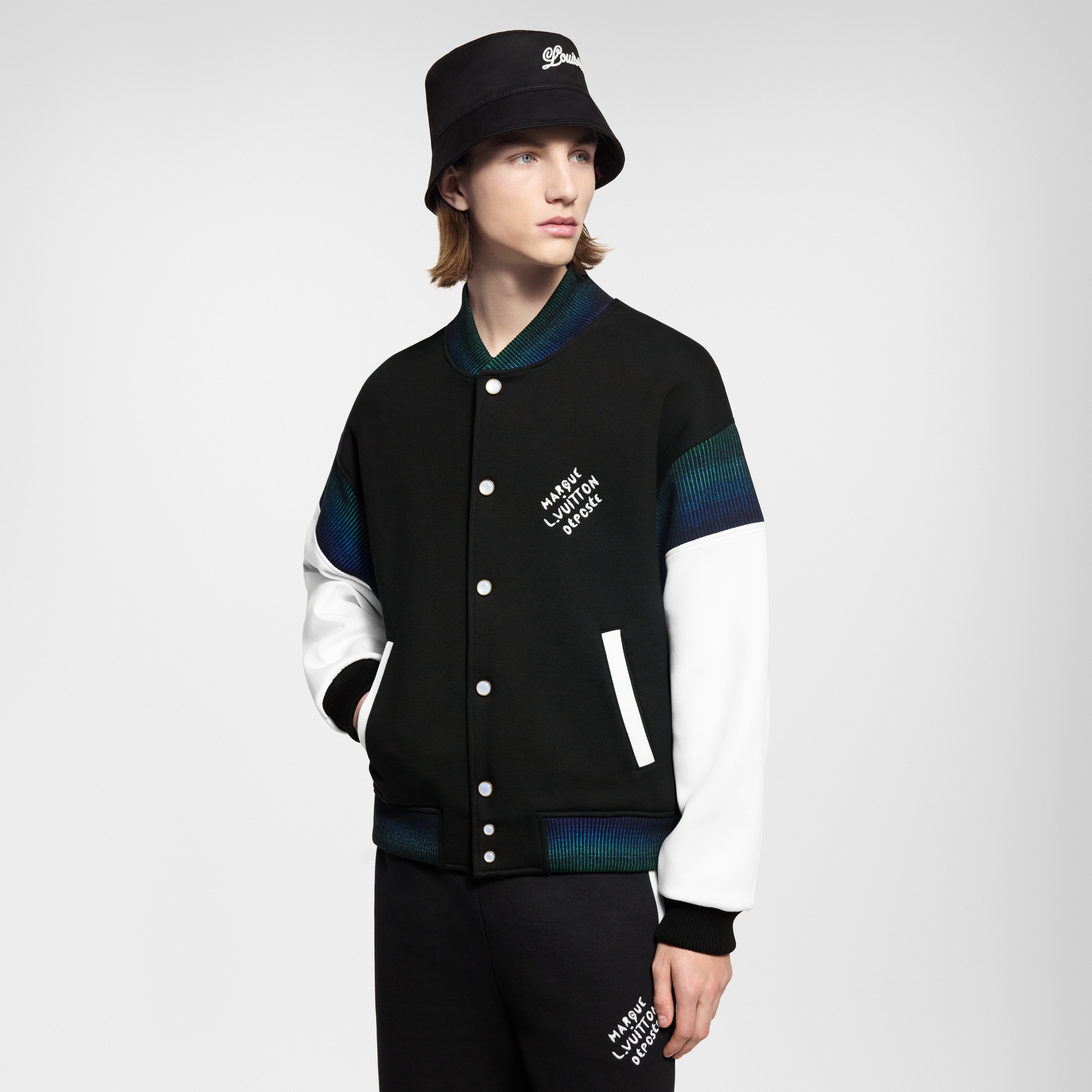  For Men Spring 2025 Collection Cotton Jersey Varsity Blouson  | Louis Vuitton ® (Product zoom)