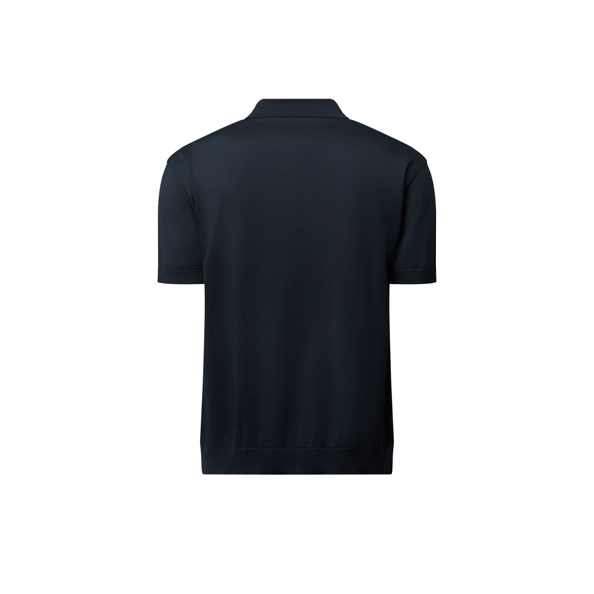 Cotton-Silk Blend Short-Sleeved Polo Shirt