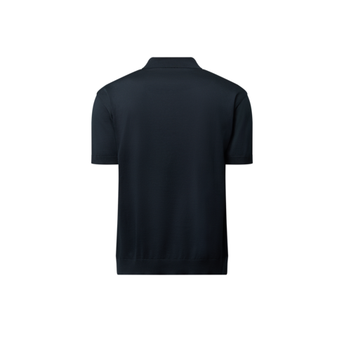 Ready-to-Wear Shirts Cotton-Silk Blend Short-Sleeved Polo Shirt | Louis Vuitton ® (Product zoom)