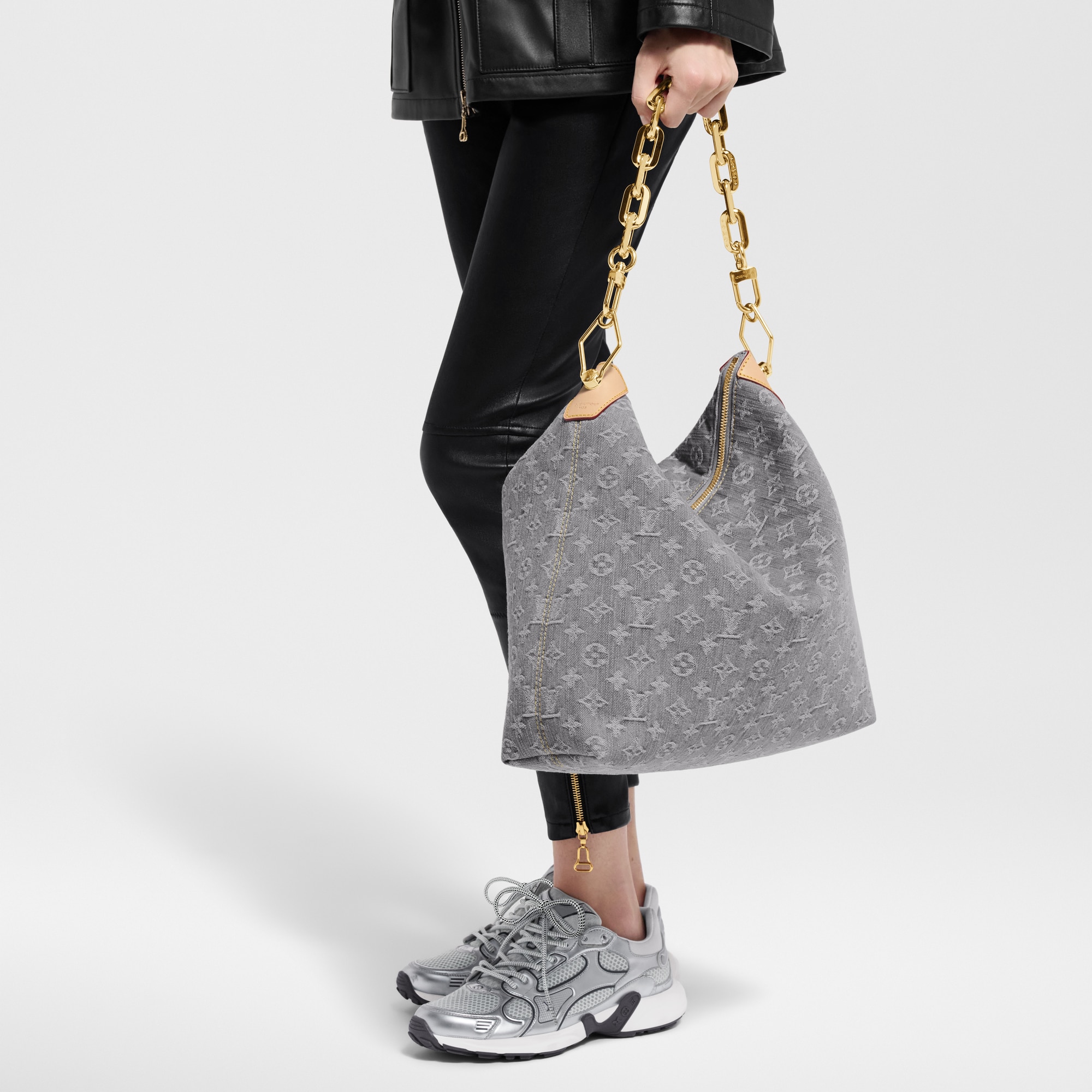 Monogram Denim Handbags All Handbags Coussin Hobo MM | Louis Vuitton ® (Product zoom)