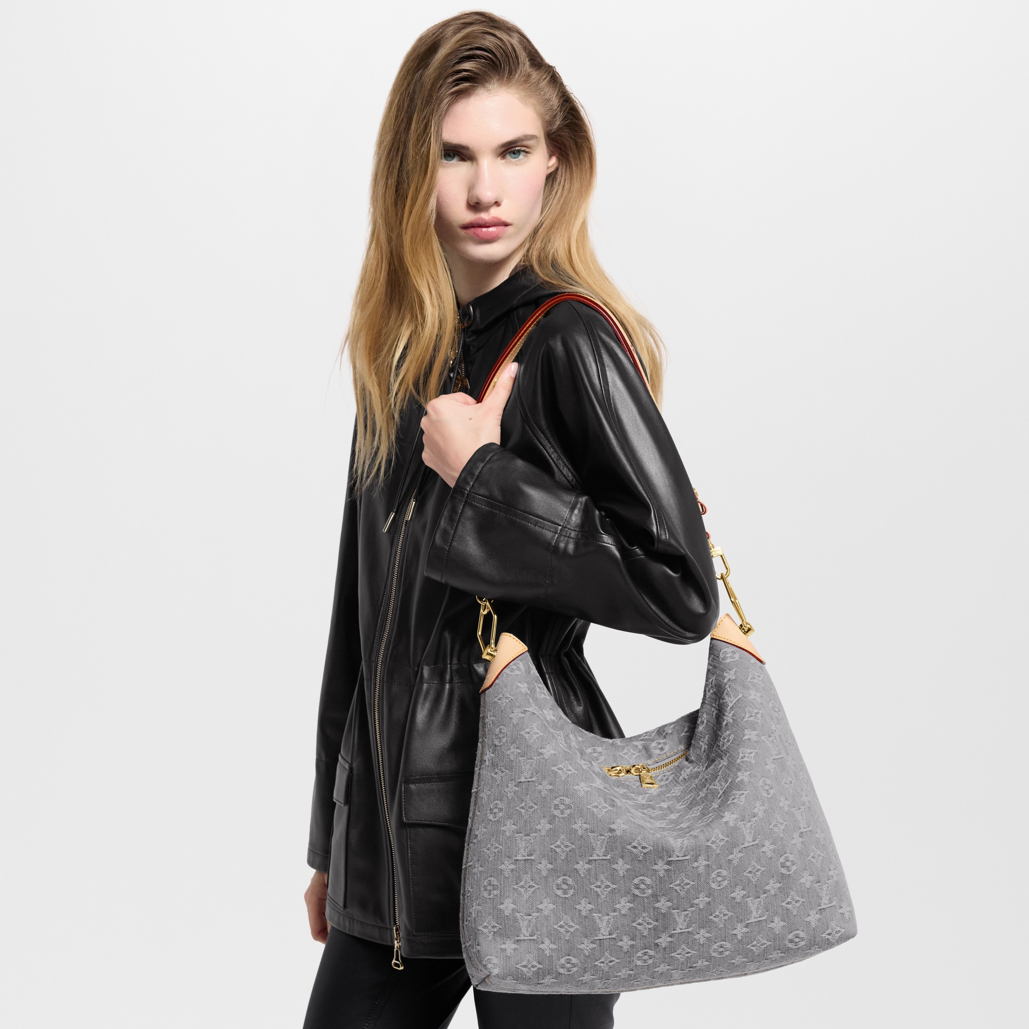 Monogram Denim Handbags All Handbags Coussin Hobo MM | Louis Vuitton ® (Product zoom)