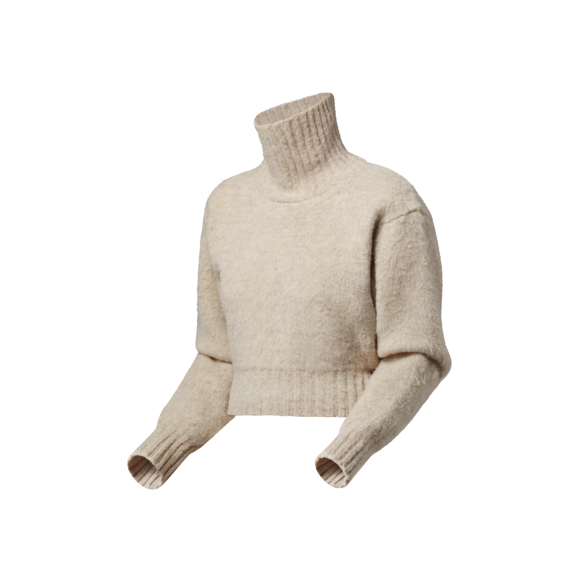  Ready-to-Wear Knitwear Cropped Brushed Knit Pullover | Louis Vuitton ® (Product zoom)