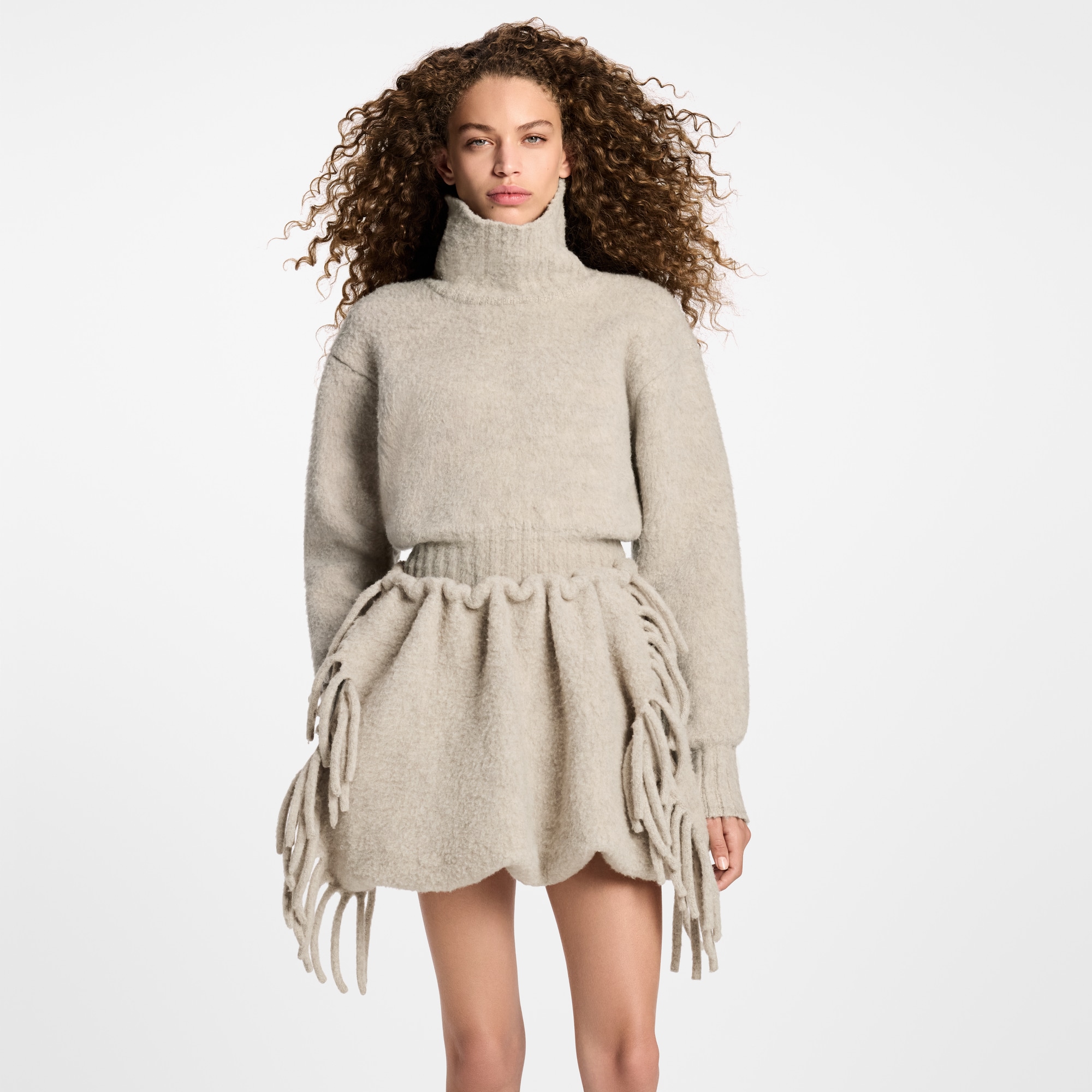  Ready-to-Wear Knitwear Cropped Brushed Knit Pullover | Louis Vuitton ® (Product zoom)