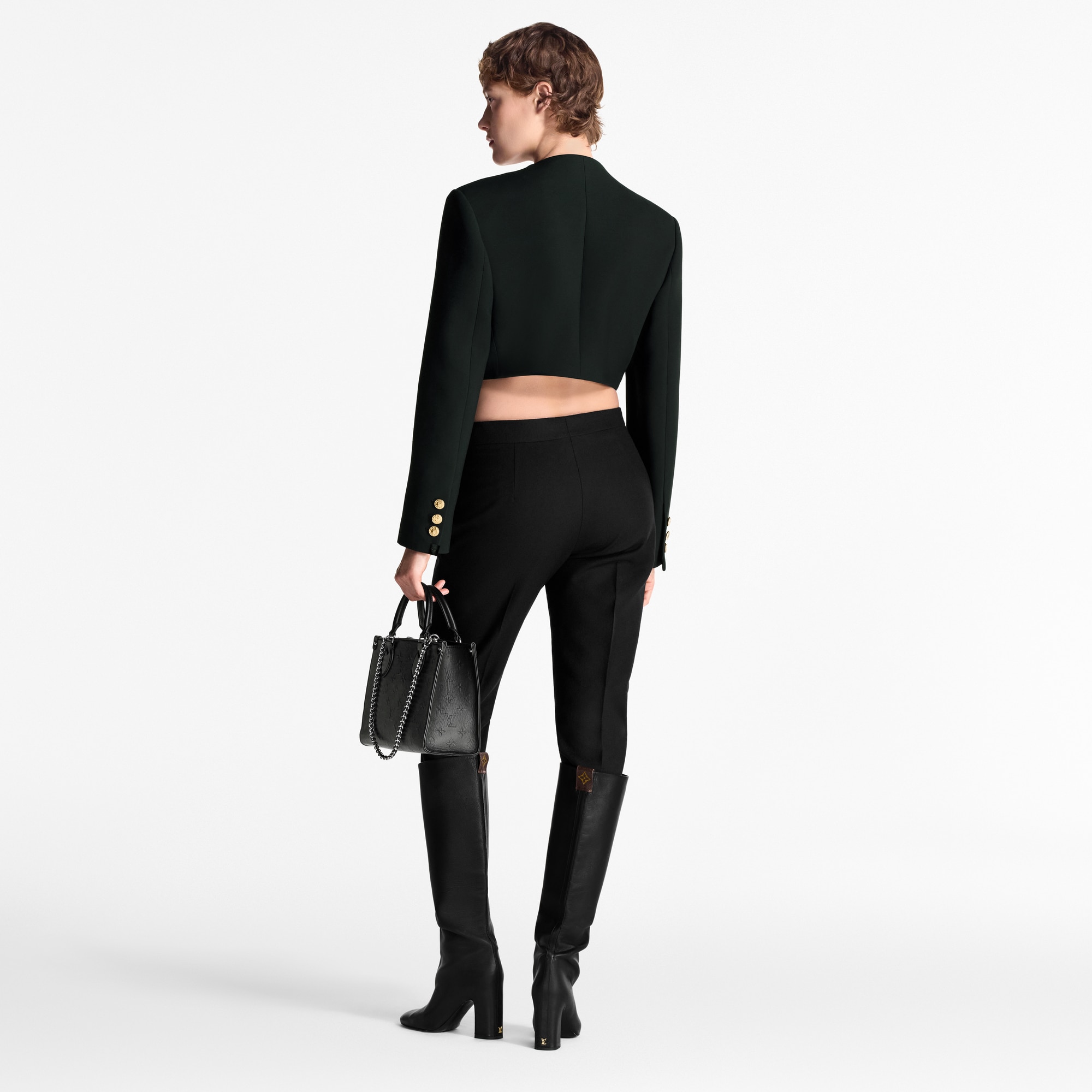 Ready-to-Wear Coats and Jackets Cropped Button Trim Jacket  | Louis Vuitton ® (Product zoom)