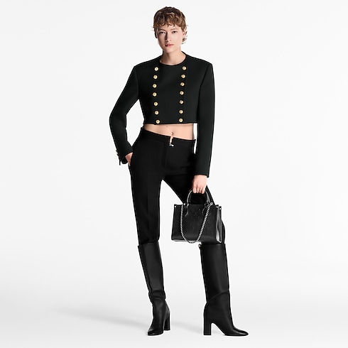 Ready-to-Wear Coats and Jackets Cropped Button Trim Jacket | Louis Vuitton ® (Product zoom)