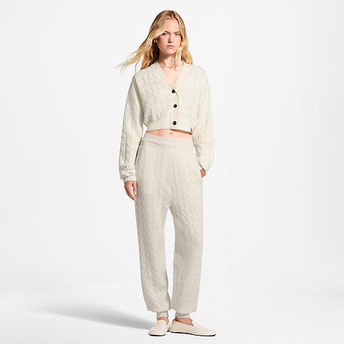 Ready-to-Wear Knitwear Cropped Cable Knit Cardigan | Louis Vuitton ® (Product zoom)