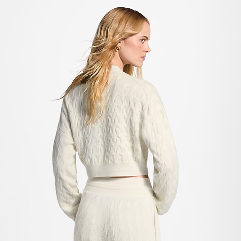 Ready-to-Wear Knitwear Cropped Cable Knit Cardigan | Louis Vuitton ® (Product zoom)