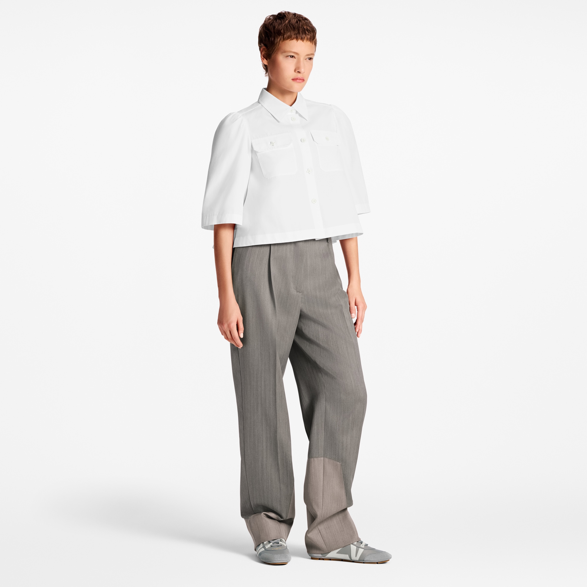  Ready-to-Wear Tops Cropped Flap Pocket Shirt | Louis Vuitton ® (Product zoom)