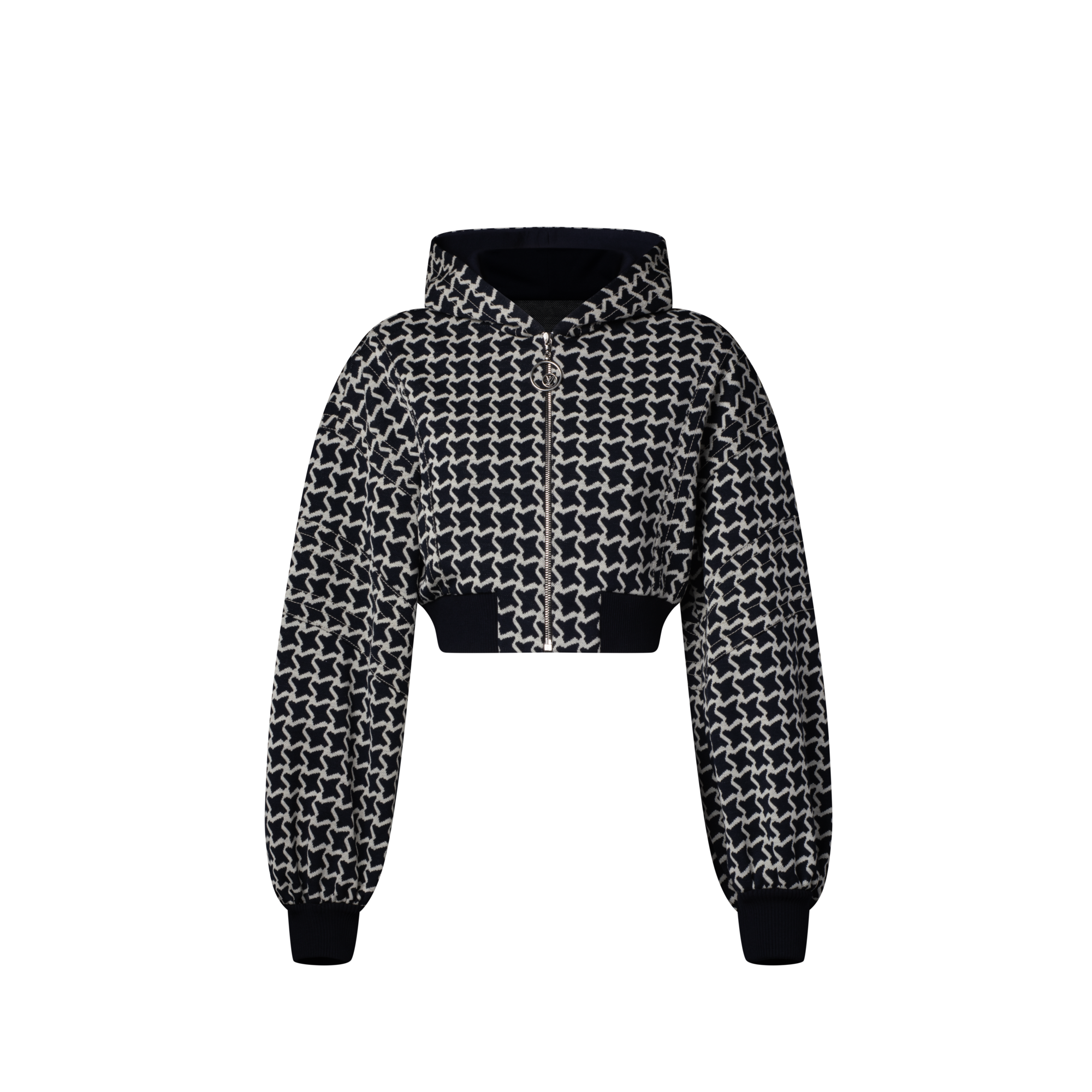  Ready-to-Wear Coats and Jackets Cropped Honeycomb Jacquard Bomber Jacket | Louis Vuitton ® (Product zoom)