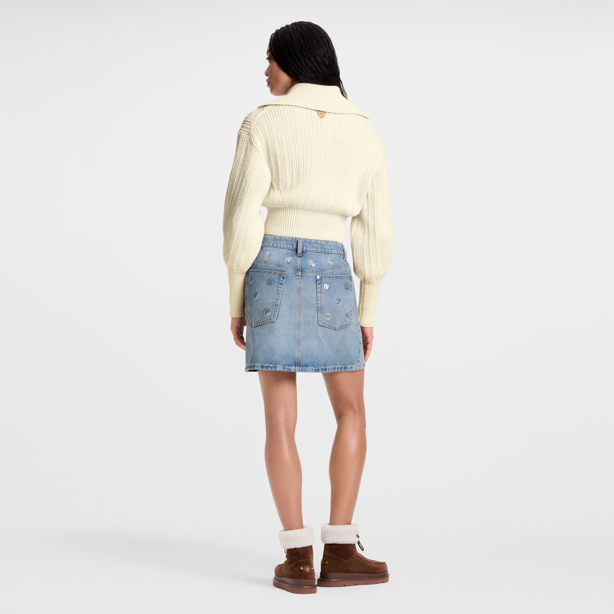  Ready-to-Wear Coats and Jackets Cropped Rib-Knit Jacket
 | Louis Vuitton ® (Product zoom)