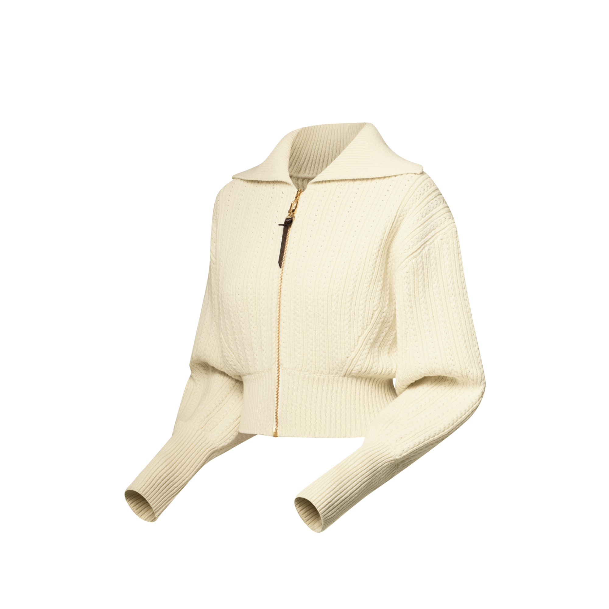 Ready-to-Wear Coats and Jackets Cropped Rib-Knit Jacket
 | Louis Vuitton ® (Product zoom)