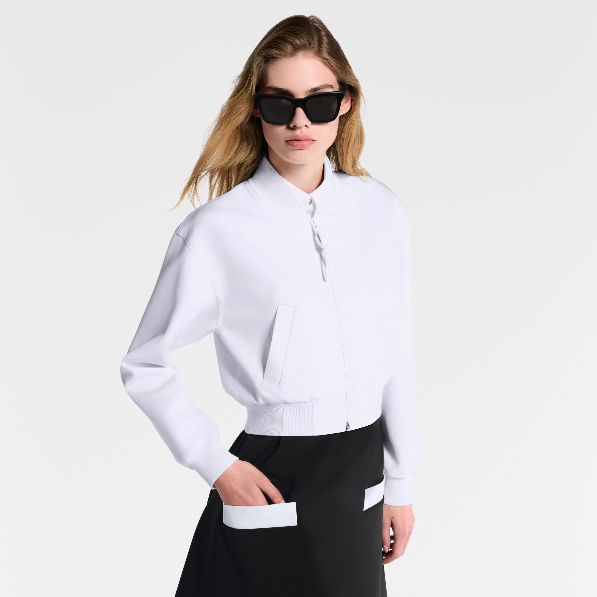 Ready-to-Wear Coats and Jackets Cropped Technical Jersey Bomber Jacket | Louis Vuitton ® (Product zoom)