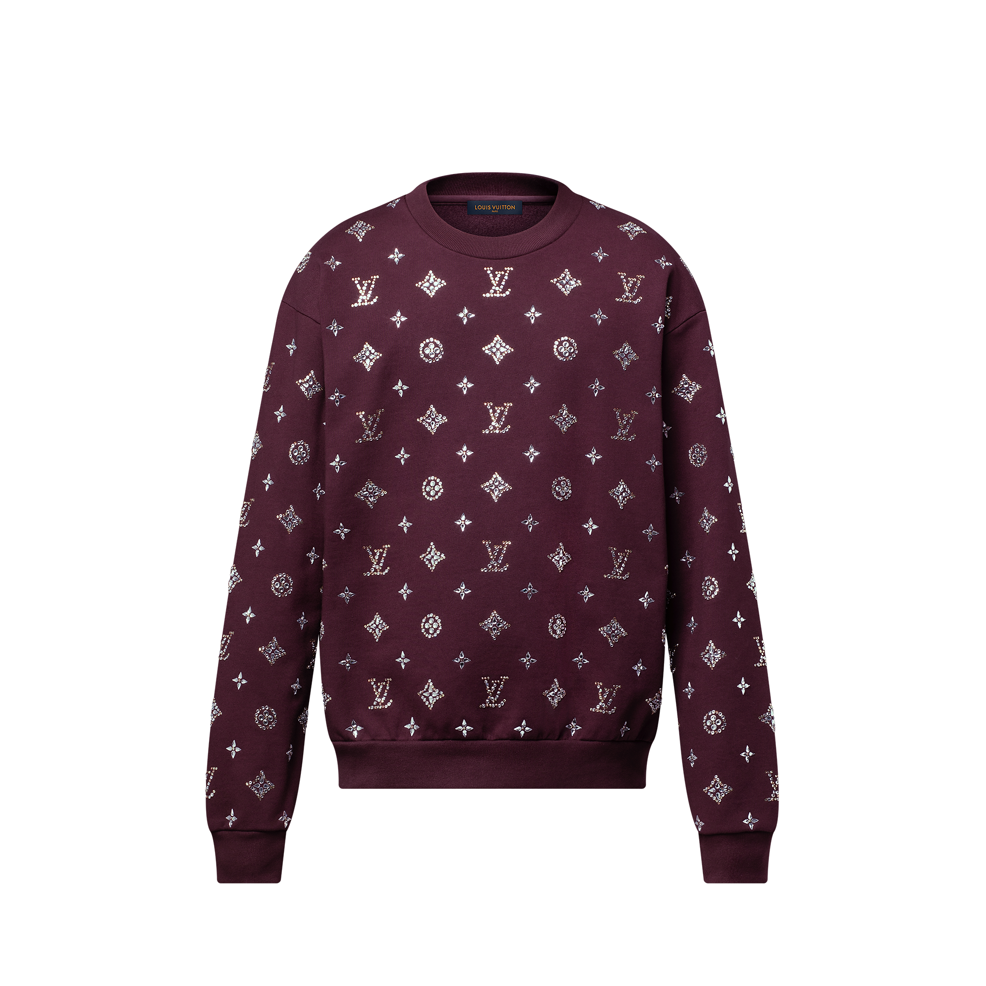 Crystal Monogram Crewneck