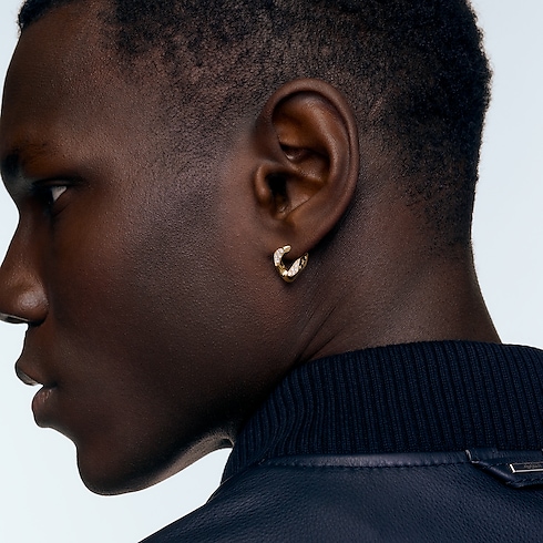 Categories Earrings Cuban Chain Earrings, Yellow Gold and Diamonds | Louis Vuitton ® (Product zoom)