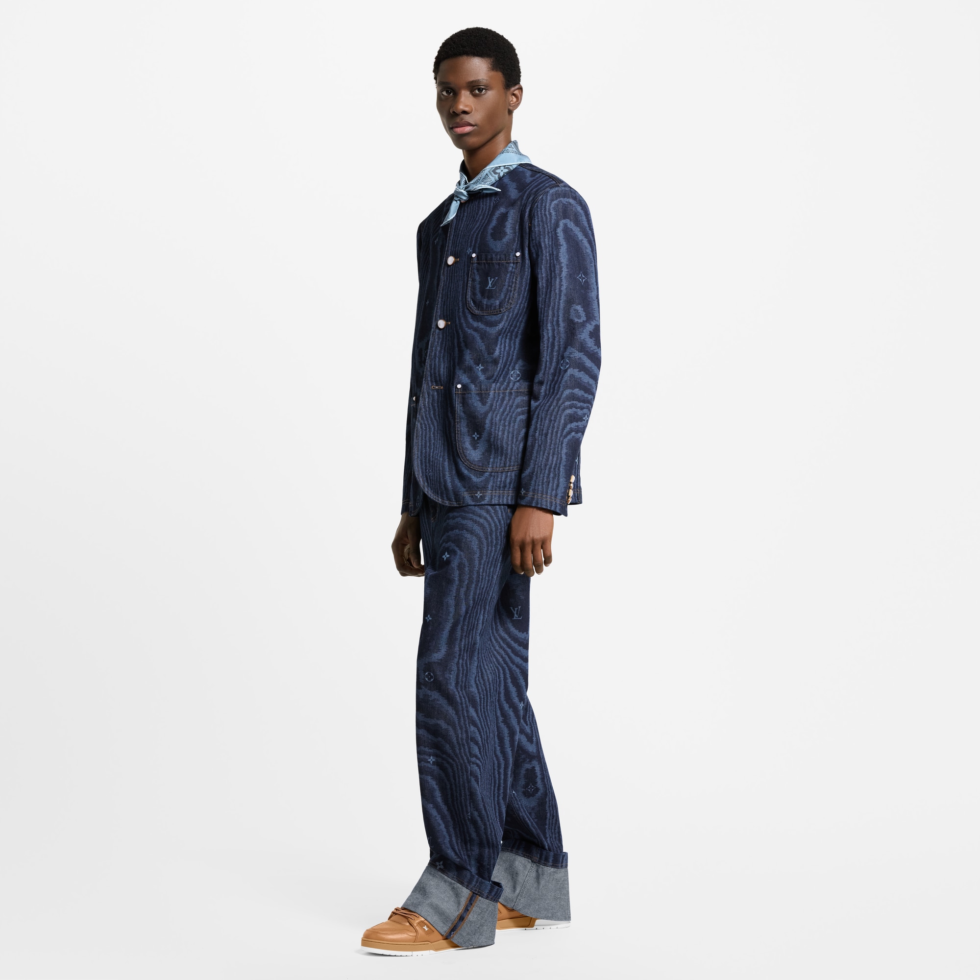  Ready-to-Wear Denim Cuffed Denim Skate Pants | Louis Vuitton ® (Product zoom)