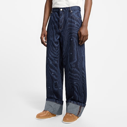 Ready-to-Wear Denim Cuffed Denim Skate Pants | Louis Vuitton ® (Product zoom)
