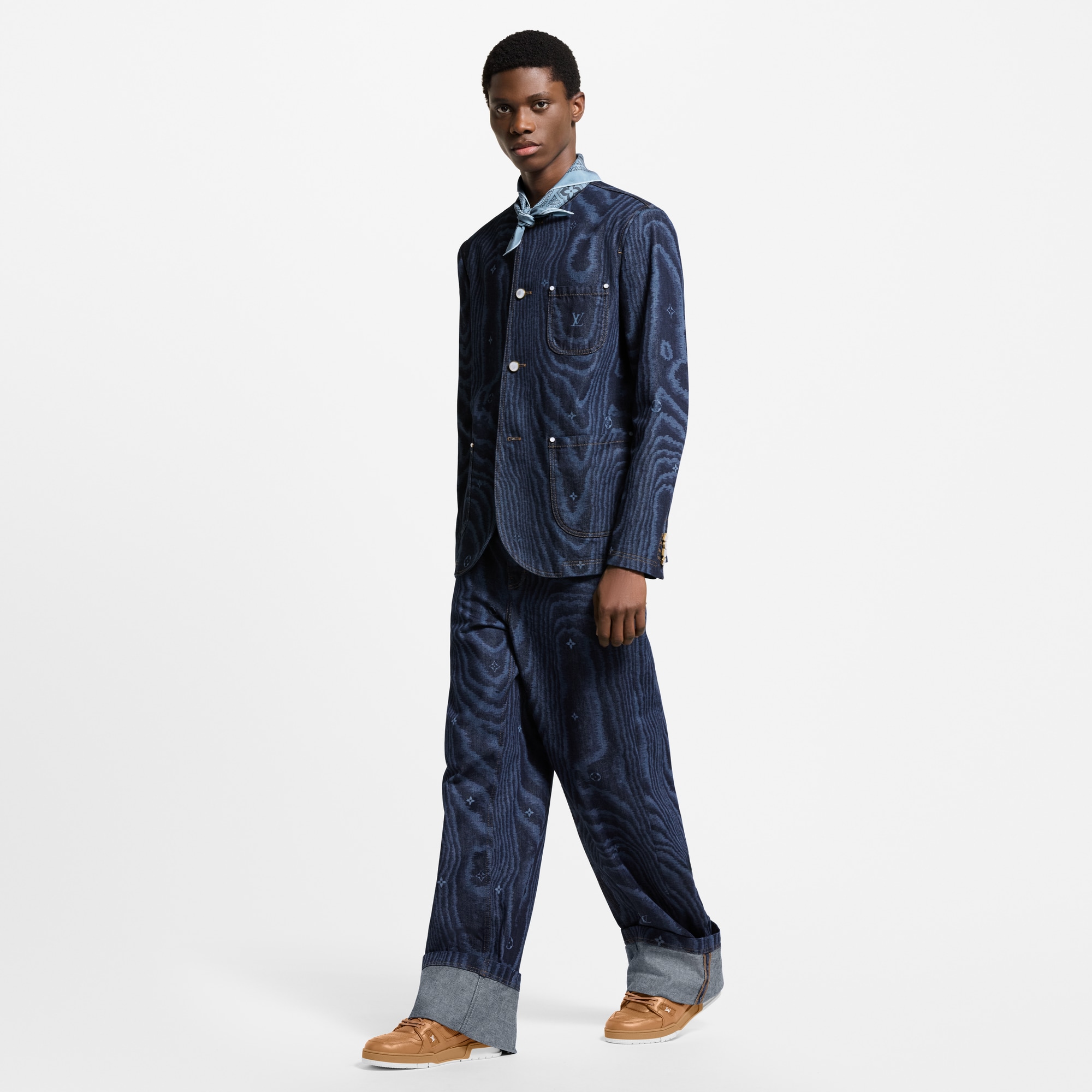  Ready-to-Wear Denim Cuffed Denim Skate Pants | Louis Vuitton ® (Product zoom)