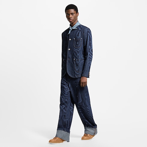 Ready-to-Wear Denim Cuffed Denim Skate Pants | Louis Vuitton ® (Product zoom)