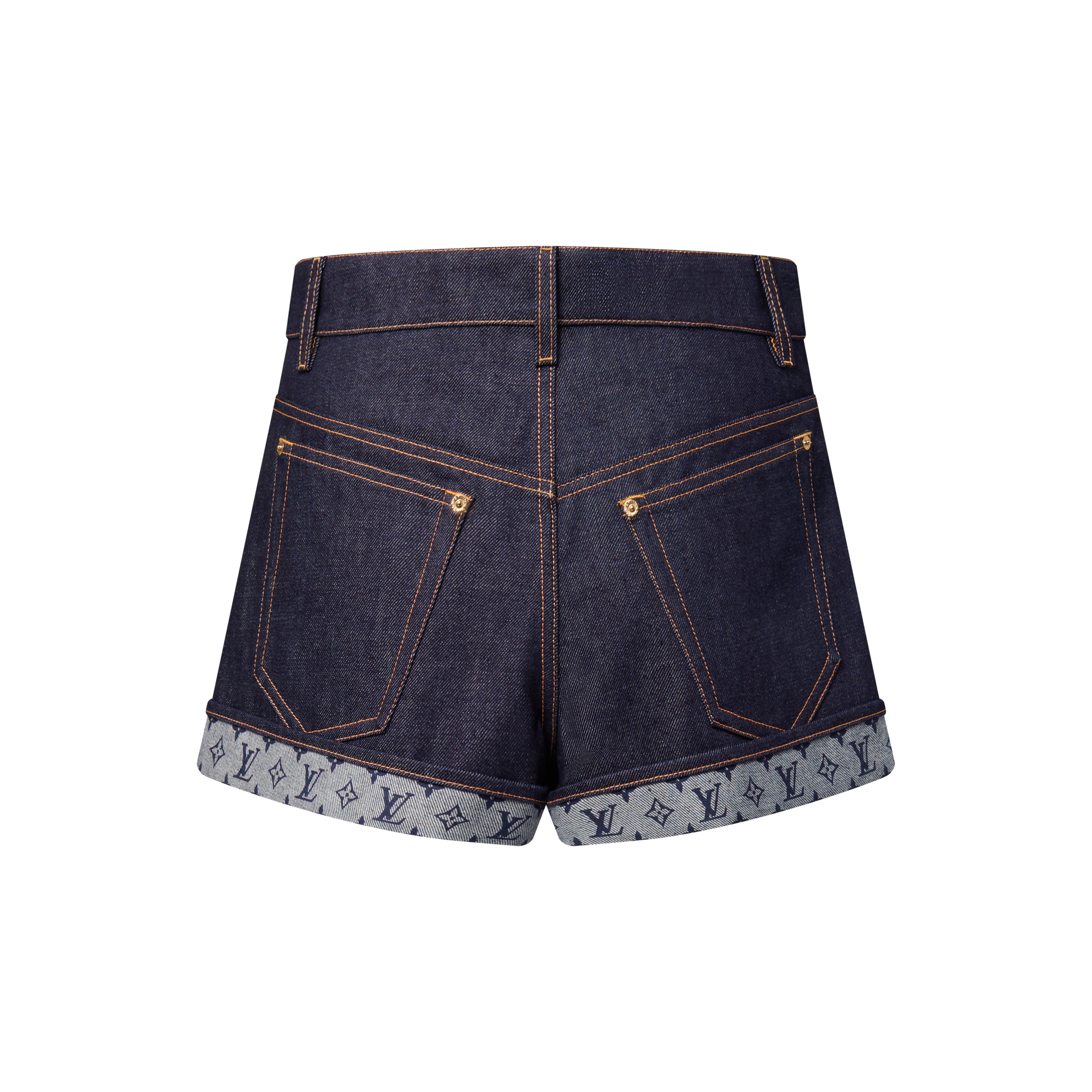  Ready-to-Wear Skirts and Shorts Cuffed Hem Denim Mini Shorts | Louis Vuitton ® (Product zoom)