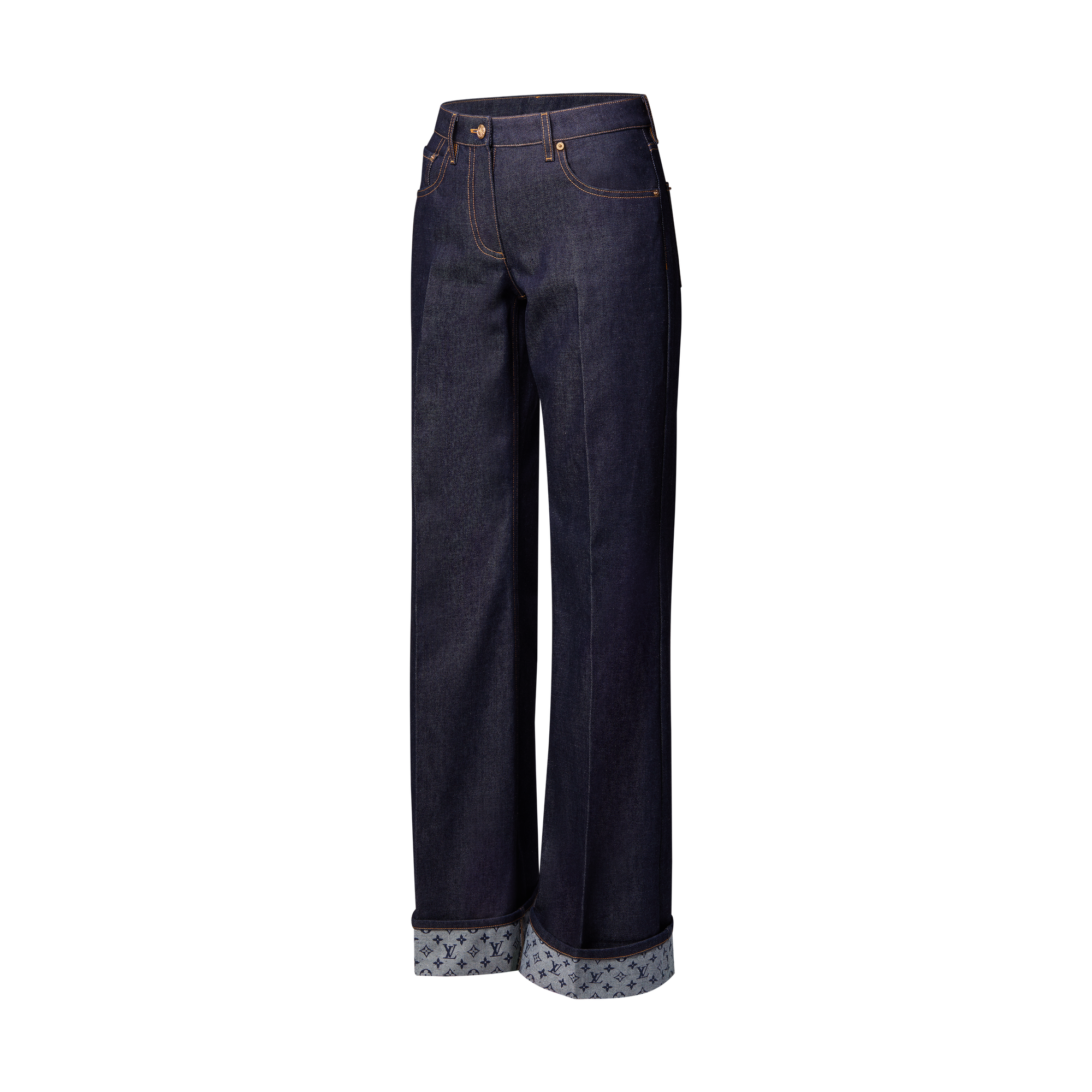  Ready-to-Wear Pants Cuffed Hem Flared Jeans | Louis Vuitton ® (Product zoom)