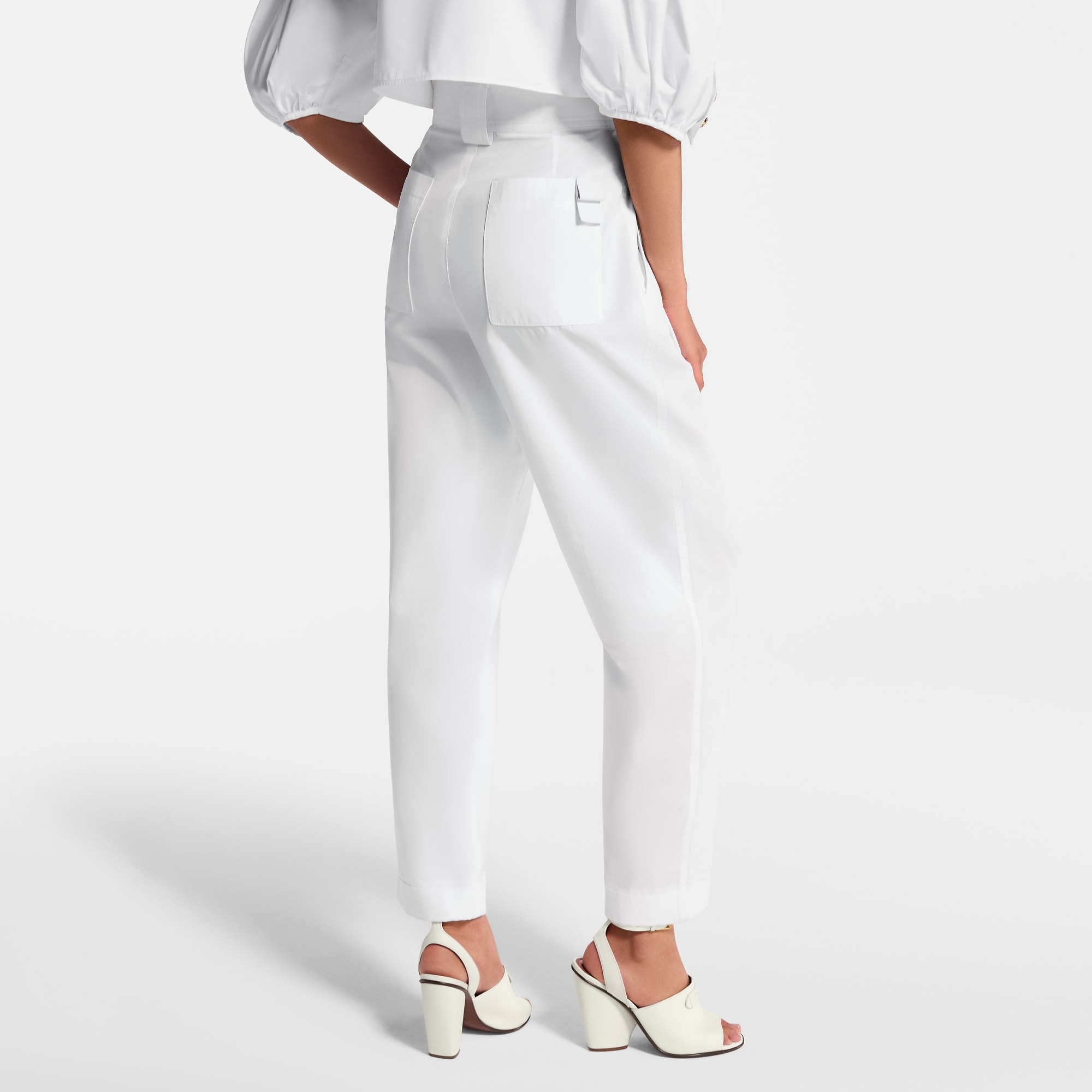 Cuffed Wide-Leg Pants