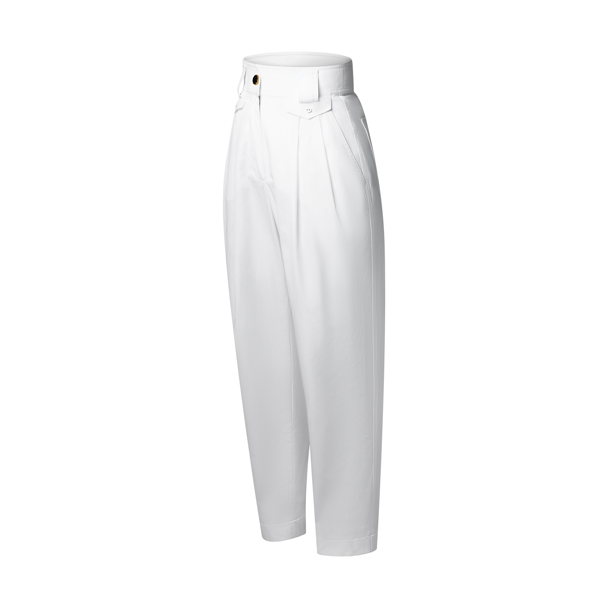 Cuffed Wide-Leg Pants