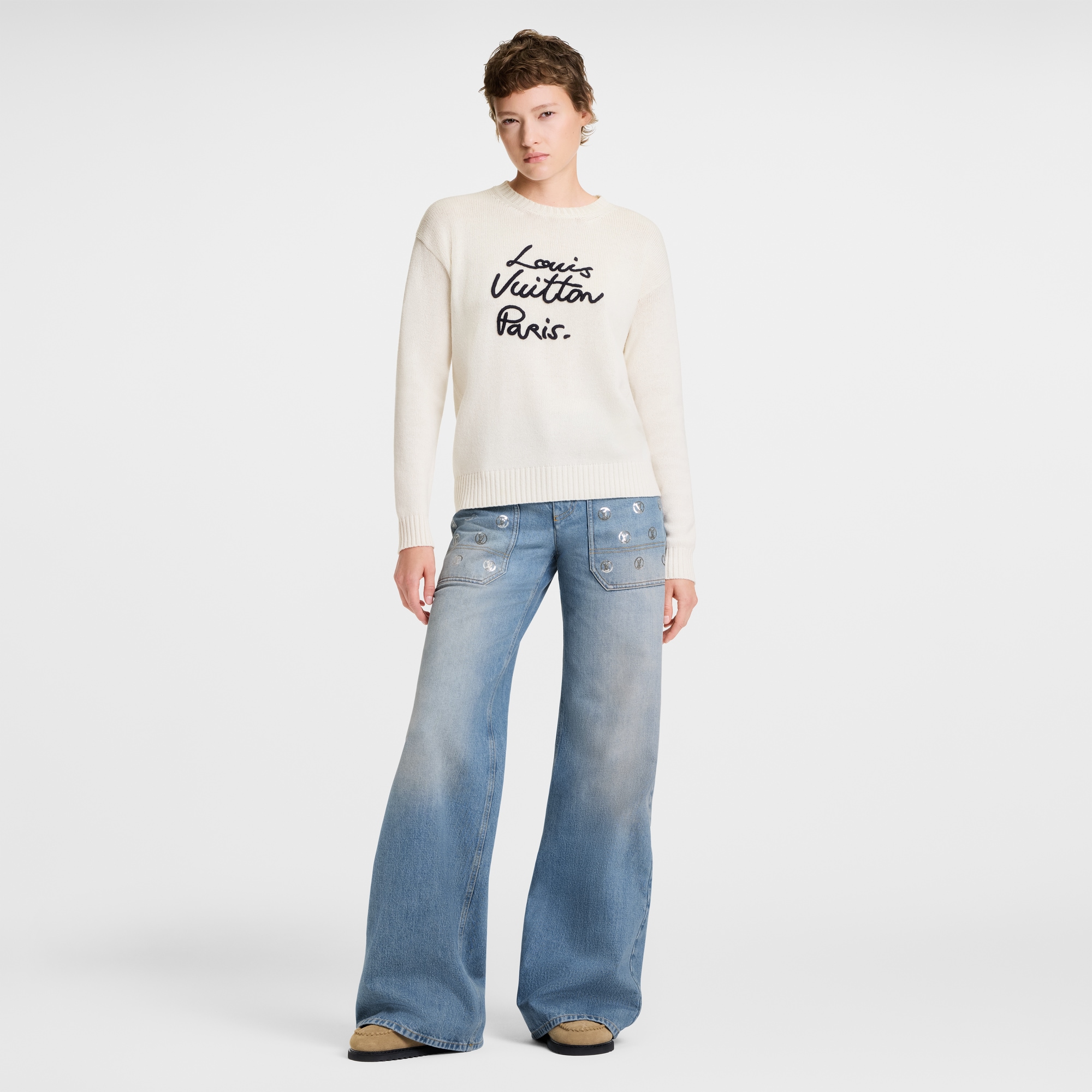  Ready-to-Wear Knitwear Cursive Signature Pullover | Louis Vuitton ® (Product zoom)