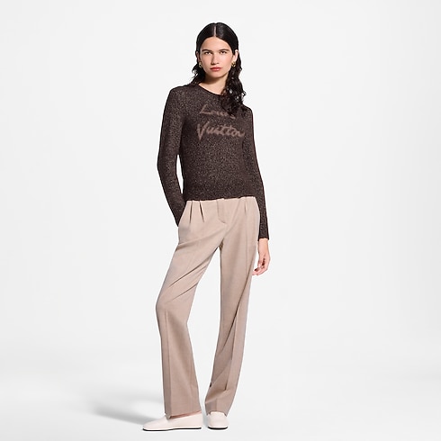 Ready-to-Wear Knitwear Cursive Signature Pullover | Louis Vuitton ® (Product zoom)