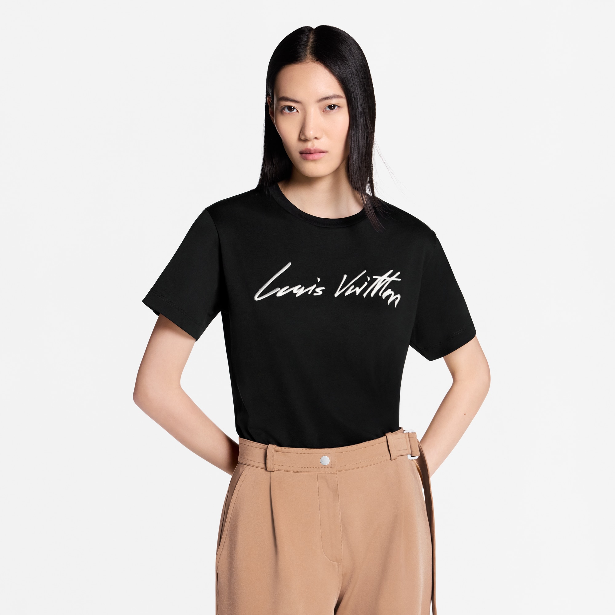  Ready-to-Wear Tops Cursive Signature T-Shirt | Louis Vuitton ® (Product zoom)
