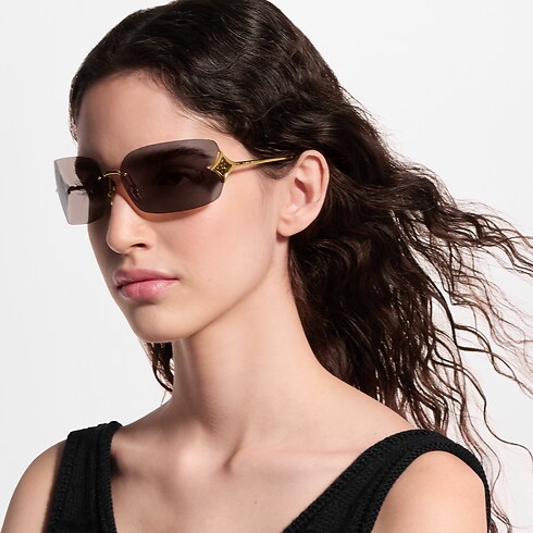 S00 Accessories Eyewear Curvy Flower Rectangle Sunglasses | Louis Vuitton ® (Product zoom)