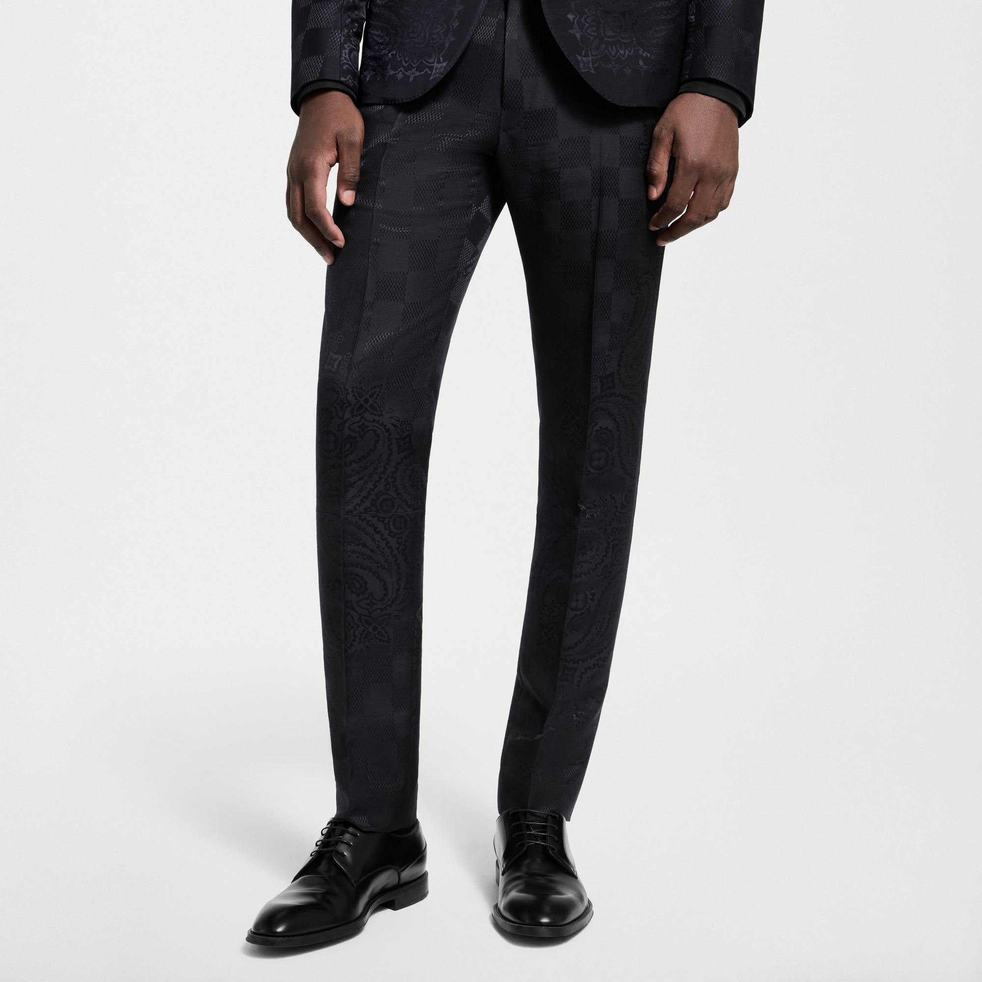  Ready-to-Wear Pants Damier Bandana Satin Cigarette Pants | Louis Vuitton ® (Product zoom)