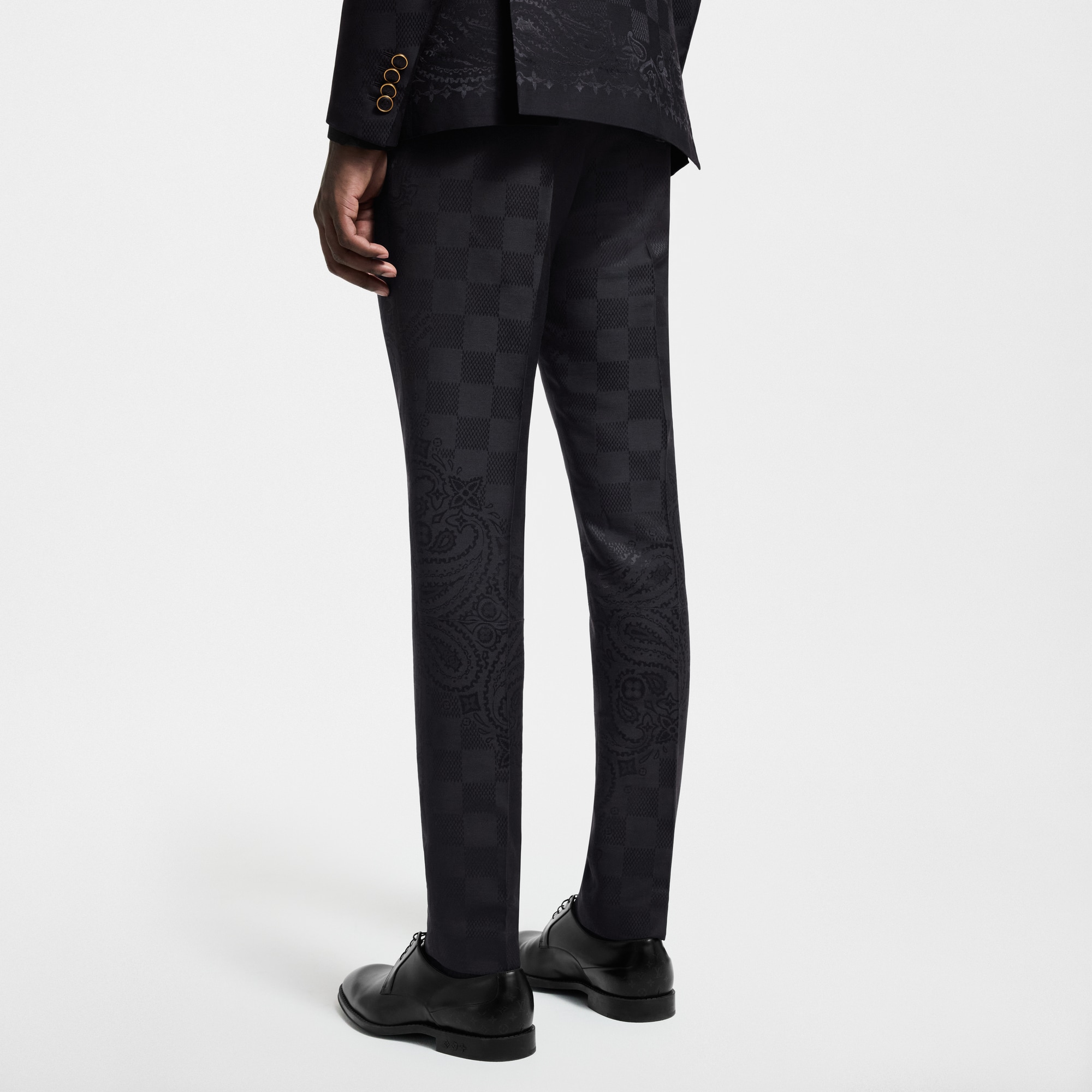  Ready-to-Wear Pants Damier Bandana Satin Cigarette Pants | Louis Vuitton ® (Product zoom)