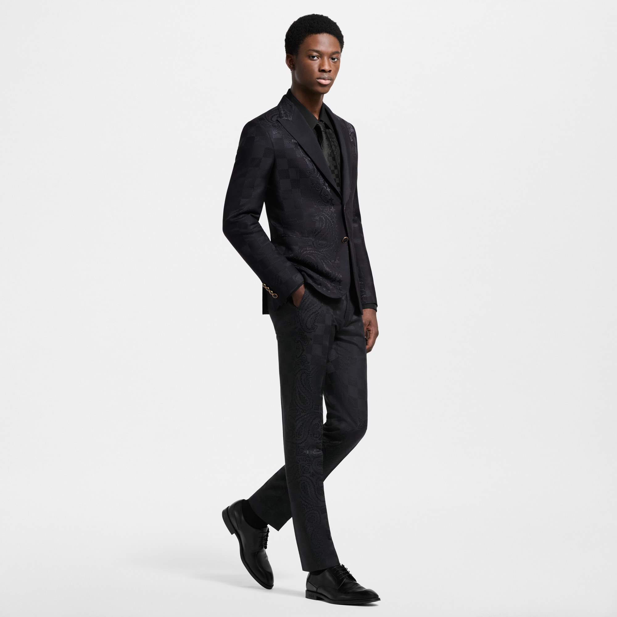  Ready-to-Wear Pants Damier Bandana Satin Cigarette Pants | Louis Vuitton ® (Product zoom)