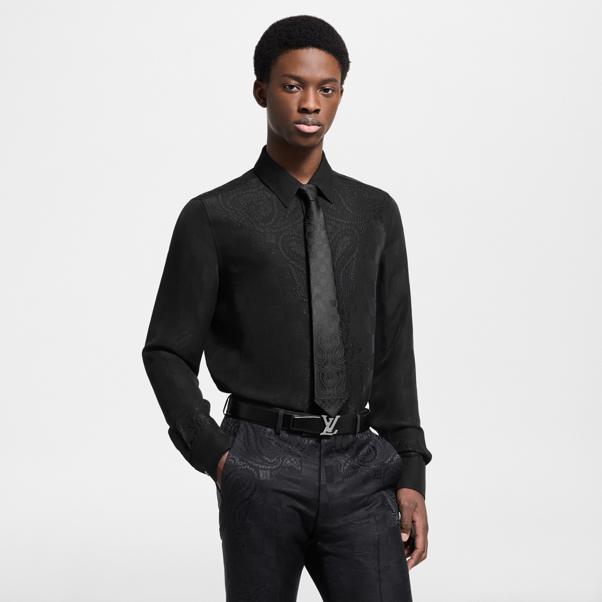  Ready-to-Wear Shirts Damier Bandana Silk Evening Shirt | Louis Vuitton ® (Product zoom)