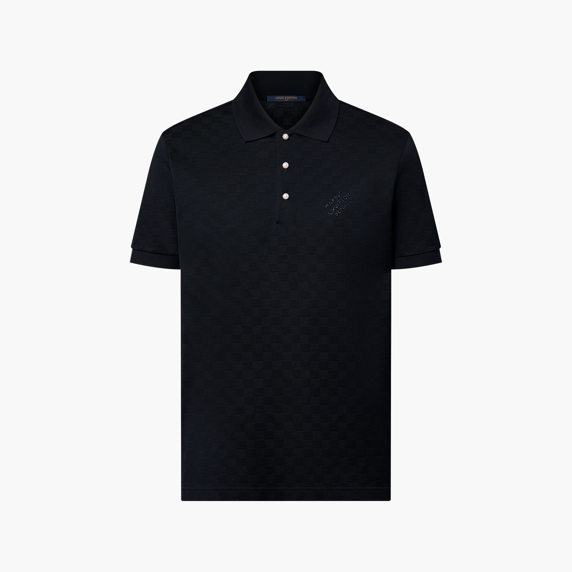 Cotton Pique Polo Louis Vuitton Polo Shirt Mens Damier Cotton