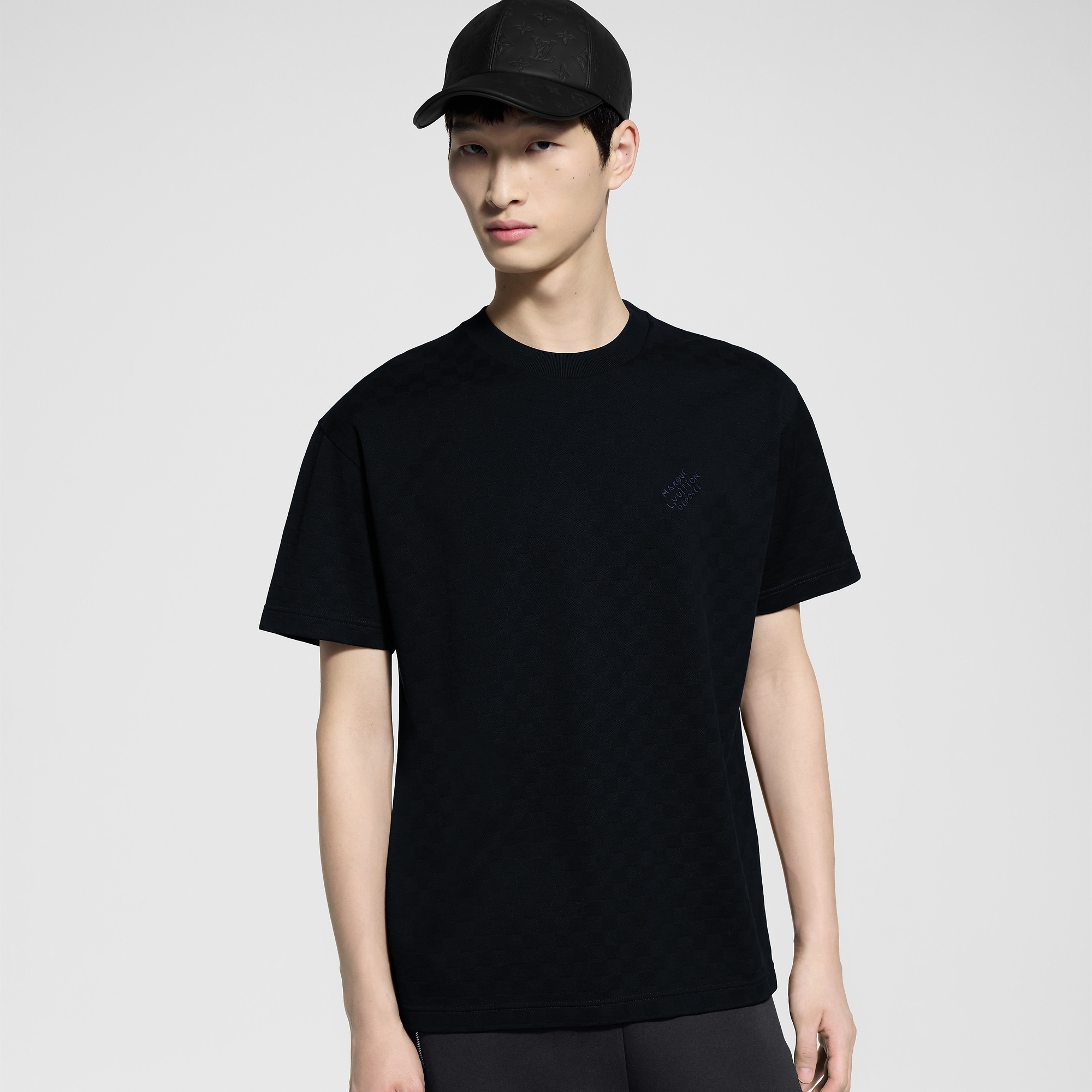 Damier Cotton Pique T-Shirt