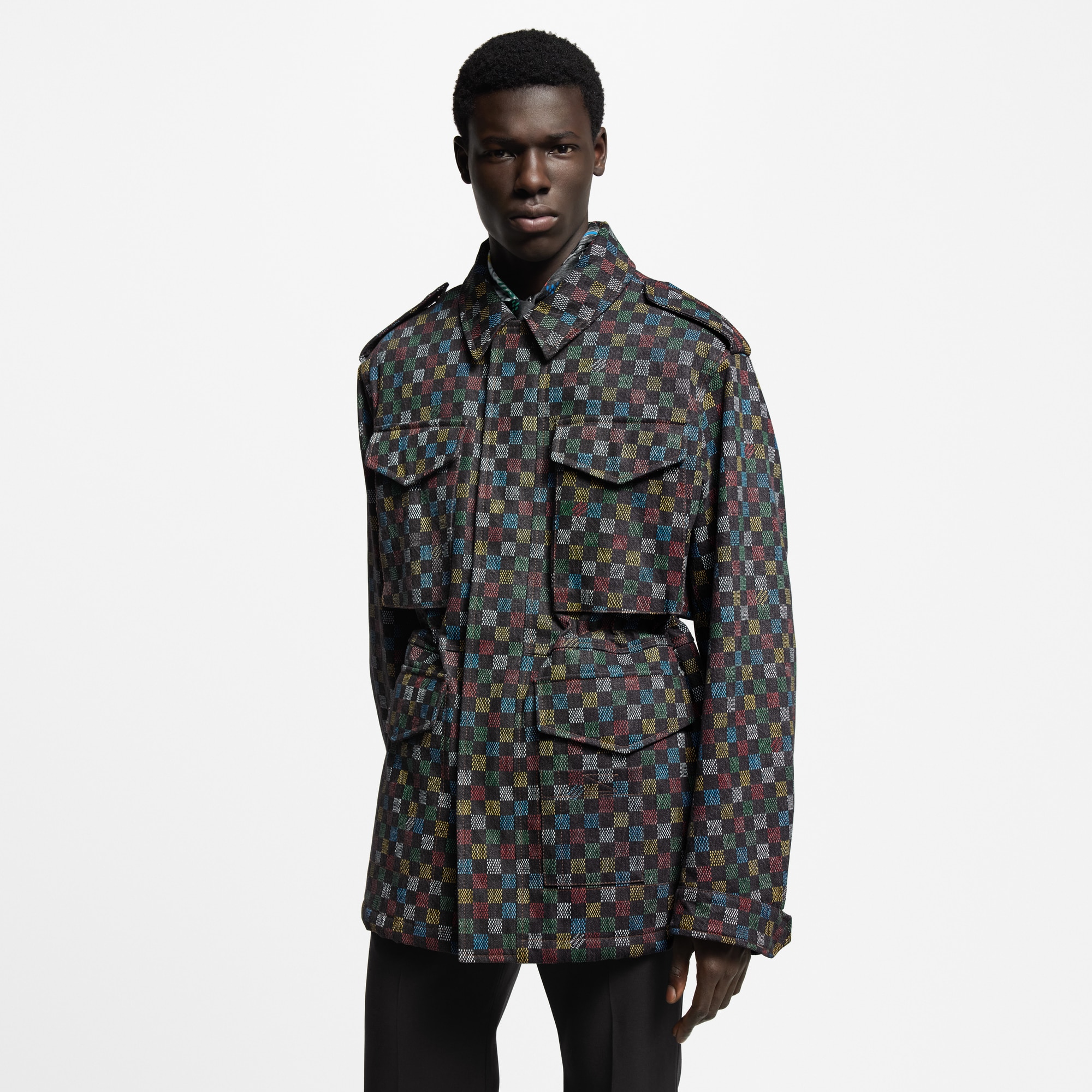  Ready-to-Wear Coats and Outerwear Damier Denim Parka  | Louis Vuitton ® (Product zoom)