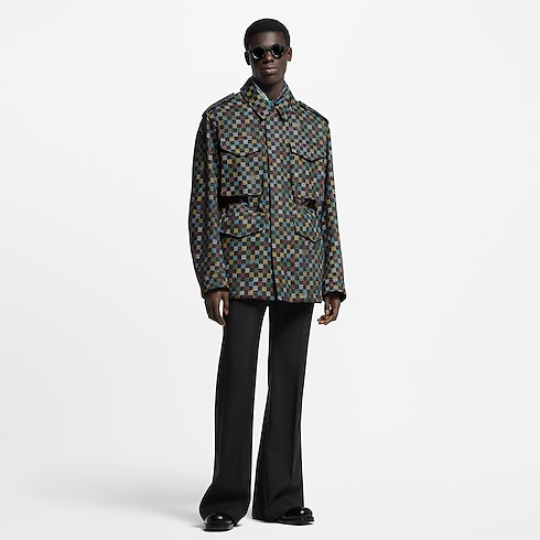 Ready-to-Wear Coats and Outerwear Damier Denim Parka | Louis Vuitton ® (Product zoom)