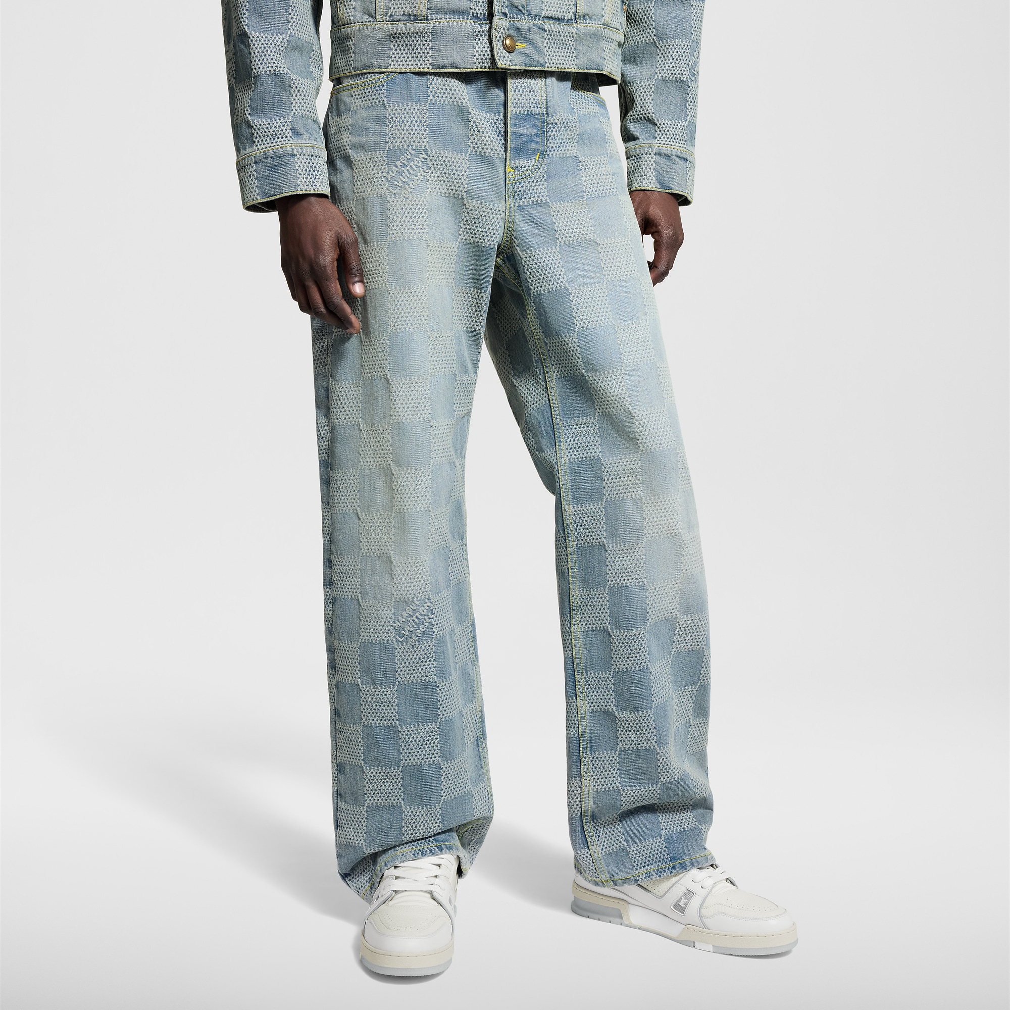 Damier Denim Skate Pants