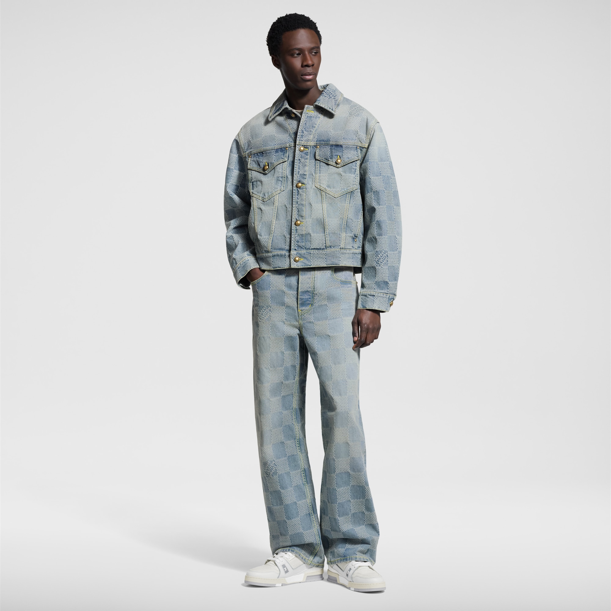  Ready-to-Wear Denim Damier Denim Skate Pants    | Louis Vuitton ® (Product zoom)