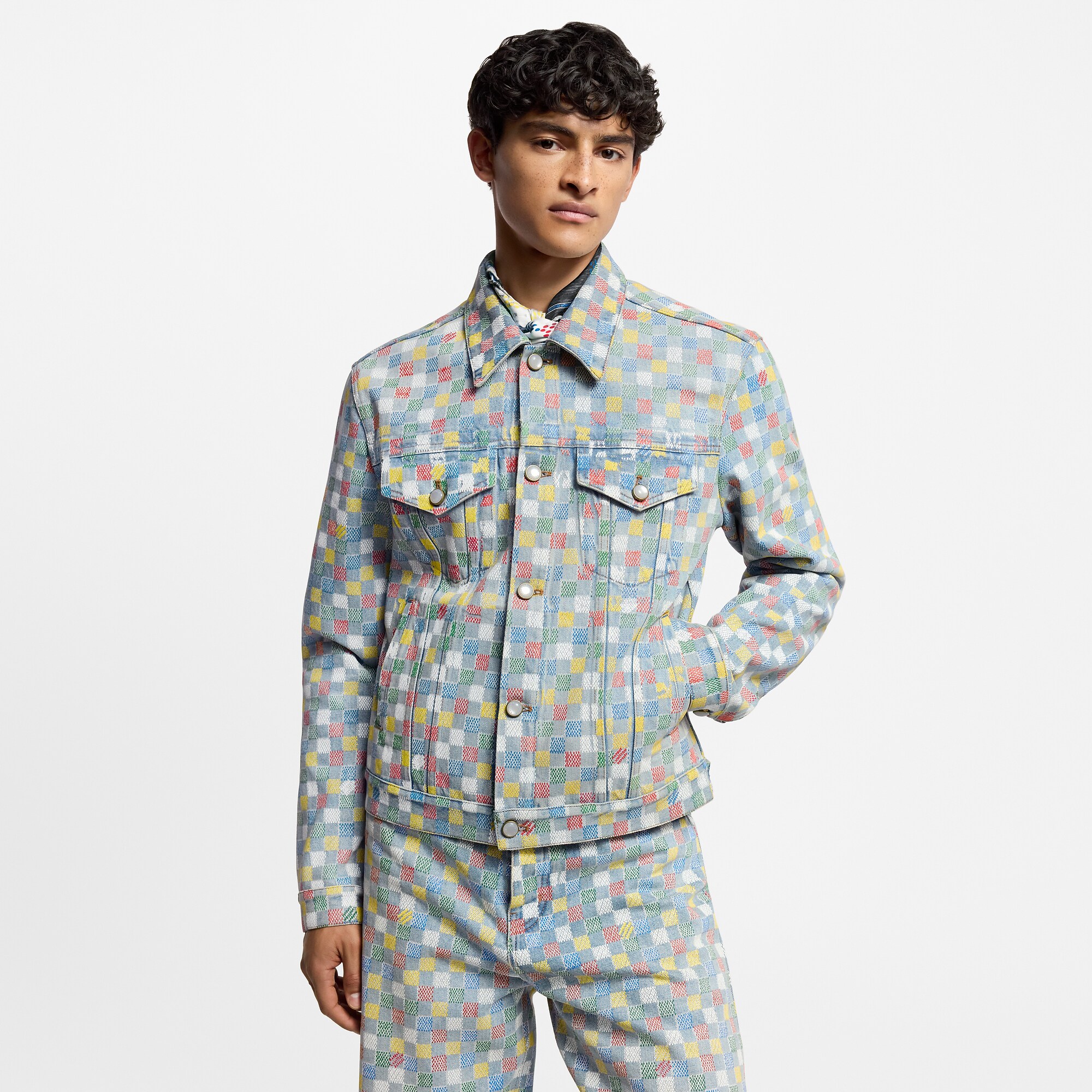 Damier Denim Trucker Jacket