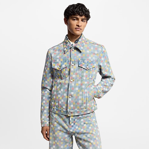 Ready-to-Wear Coats and Outerwear Damier Denim Trucker Jacket | Louis Vuitton ® (Product zoom)